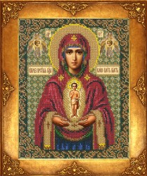 Икона Богородица Албазинская вышивка